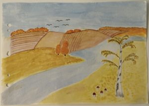 По мотивам картины Исаака Левитана «Золотая осень»