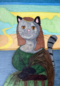 Мяу Лиза по мотивам Леонардо да Винчи