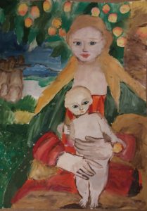 Лукас Кранах “Мадонна с младенцем под яблоней”