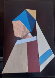 Ян Вермеер. “Девушка с жемчужной серёжкой”.(бумага,картон,пластилин).