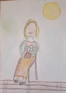 А. Венецианов. “Крестьянка с васильками”