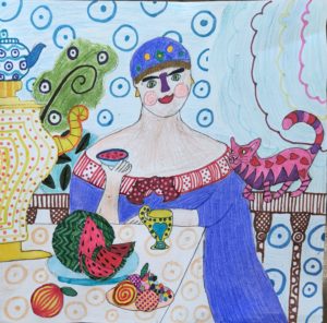 “Купчиха за чаем” по мотивам картины Б. Кустодиева