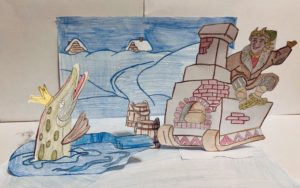 “По щучьему велению” аппликация