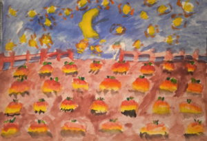 “Ночное поле” (интерпретация Вангога “Звездная ночь”)