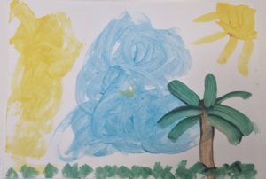 “Пальма около моря” по мотивам работ русского художника И.К. Айвазовского